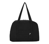 RUHTEUO Composite Fabric Large Capacity Tote Bag Solid Color Zipper Versatile Fashion Handbag Soft Popular Shoulder for Women Men Sport Gym Weekend Trip(Black)