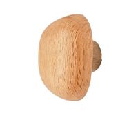 RUHTEUO Creative Wood Pebble-Shaped Cabinet Door Drawer Handle Black Walnut Wardrobe Cupboards Pulls Furniture Handles for cupboards wardrobes(Color2 4.2x4.9cm)