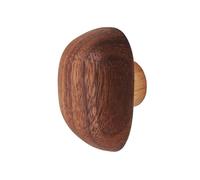 RUHTEUO Creative Wood Pebble-Shaped Cabinet Door Drawer Handle Black Walnut Wardrobe Cupboards Pulls Furniture Handles for cupboards wardrobes(Color1 4.2x4.9cm)