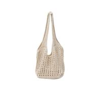 RUHTEUO Crochet bags for women Model Personalized Handbag, Single-shoulder Design With Simple And Lightweight Woven Beach Bag Crochet mesh beach tote bag(Color 1)