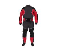 RUHTEUO Dry diving suit 4-layer Kayak Dry Suit For Men Latex Gaskets On Neck And Wrist Dual-adjustable Overskirt Neoprene Locks Down Men's kayaking drysuit(Red,LK)