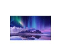 RUHTEUO Fish tank background Fish Tank Aquarium Background Sticker Aurora Borealis In Mountains 3D Wallpaper Backdrop Decor PVC Poster(50x80cm)