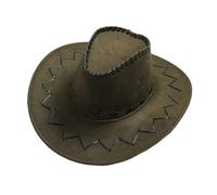 RUHTEUO Men's And Women's Cattle Sun Hats Grassland Wide Brimmed Cowboy Large Brims(Deep green)
