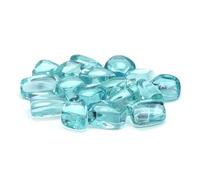 RUHTEUO Polish Tumbled Stones Ocean Blue Obsidian Crystals Reiki Healing Quartz Mineral Bulk Gems Home Decor Fish Tank Aquarium Specimen for Crafts, Vases Filler(1000g)