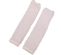 RUHTEUO Thermal knee warmers Winter Coral Fleece Long Socks Women Plush Warm Thick Thigh Knee Pads Stockings Leg Warmer High Home Sleep Floor Sock Knee pads warm winter(Beige)