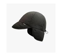 RUHTEUO Warm Down Padded Bomber Hats Ear Protection Flying Winter Outdoor Windproof Thickened Protectors Straps Ski Caps(B-black)