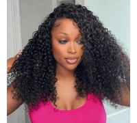 RUI MEI SI Glueless Body Wave Human Hair Half Wig 200% Density Human Hair 3 in 1 Seamless Drawstring Wig with Invisible Adjustable Cord for Beginners 18"