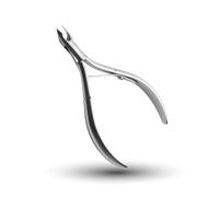 Rui Smiths Cuticle Nippers, Professional, Stainless Steel, Spanish Handle, Box Joint, Matte Chrome Plated, Single Spring (4mm Jaw/Quarter Jaw)
