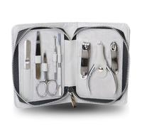 Rui Smiths Pro Stainless Steel 8-Piece Manicure Kit For Home And Salon With Professional Precision Cuticle Nipper And Metal Pusher Style No. 105