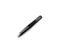 Rui Smiths True Tweezer with Slanted Tip - Stainless Steel Grooming Tool in Black - Made in Solingen, Germany