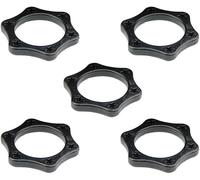 RUIAN 38mm Mic Anti-Rolling Ring Black Handheld Microphone Rubber Anti Slip Shockproof Hexagonal Protection Rings, 5Pcs