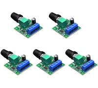 RUIAN PWM DC Motor Speed Controller 1.8v 3v 5v 6v 12v 2A 30W Low Voltage Adjustable Driver Switch 1803BK, 5Pcs