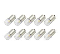 Ruiandsion 10pcs 6V BA9S LED Bulbs Warm White BA9 53 57 1895 64111 2835 1SMD LED Bulbs for Car Interior Side Door Courtesy Lights Map Lights