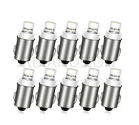 Ruiandsion 10pcs BA7S 12V LED Dashboard Light Bulbs F3 1 LED 50LM White LED Car Dashboard Light Instrument Panel Light Bulb,Negative Earth