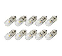 Ruiandsion 10pcs E10 LED Bulb 4.5V Warm White 1W Replace Torch Headlamp Flashlight Bulbs,Negative Earth