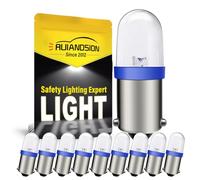 Ruiandsion 10x BA9s LED Bulb - BA9s Base Replacement Indicator Bulb, Blue, for Dashboard, Instrument Panel & Indicator Lights (AC/DC, 12V-240V)