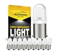 Ruiandsion 10x BA9s LED Bulb - BA9s Base Replacement Indicator Bulb, Warm White, for Dashboard, Instrument Panel & Indicator Lights (AC/DC, 12V-240V)