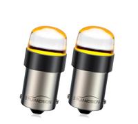 Ruiandsion 1156 BA15S 1003 1141 7506 1156A LED Strobe Bulbs Amber Yellow 24V CBO 12SMD Single Contact LED Signal Tail Lights for Car Motorcycle (Pack of 2)