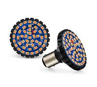 Ruiandsion 1157 LED Turn Signal Light Bulb Amber Yellow 12V 2357 2057 7528 BAY15D Dual Contact 2835 48SMD Chips LED Bulb Replacement for Motorcycle Harley Davidson Front Running Driving Lights