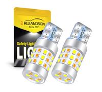 Ruiandsion 12V Dual Color LED Bulbs T10 W5W 501 3014 40-SMD,1200 Lumens,White + Yellow Switching,Error-Free Decoding Chip-Direct Replacement for Car Interior,Side,Number Plate Lights(2PCS)