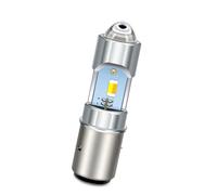 Ruiandsion 1PC BA20D LED Motorcycle Lights Bulb 6V 3570 3SMD Chipset Built-in Driver High Beam White Low Beam Yellow LED Front Light Bulb Replacement for Motorbike Bulb,No-Polar