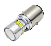 Ruiandsion 1pcs DC 6V BA20D LED Headlight Bulb Super Bright 5730 12SMD Chipset LED High Low Beam Motorcycle Headlight Bulb,6000K White