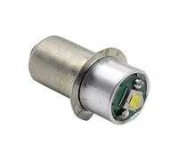 Ruiandsion 1pcs P13.5S LED Upgrade Bulb 3W LED 200LM 3-18V 6000K White Loghts for Flashlight Torch Headlight Lamp,Negative Earth