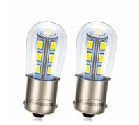 Ruiandsion 2-Pack 1156 LED Bulb, BA15S 6V AC/DC Cool White 2835 13-SMD 650lm, Non-Polarity 1141 1003 Backup Reverse Lights for Car Motorcycle RV Boat