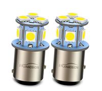 Ruiandsion 2-Pack 1157 LED 6000K White Bulbs BAY15D P21/5W Versatile AC 6-30V 6V 12V 24V for Backup Brake Tail Lights Energy-Efficient RV Lighting,Non-Polairty