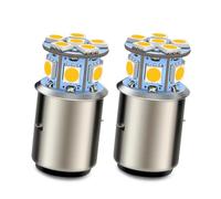 Ruiandsion 2 PCS BA20D H6 LED Motorbike Headlight Bulbs AC DC 6-30V 6V 360Lm Wide Voltage Warm White Hi/Low Beam 5050 12SMD Chip LED Bulb Replacement for Motorcycle Headlight
