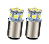 Ruiandsion 2 PCS BA20D H6 LED Motorbike Headlight Bulbs AC DC 6-30V 6V 360Lm Wide Voltage White Hi/Low Beam 5050 12SMD Chip LED Bulb Replacement for Motorcycle Headlight