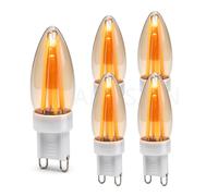 Ruiandsion 220V G9 LED Bulb 2200K Amber Warm White for Tracking Lighting