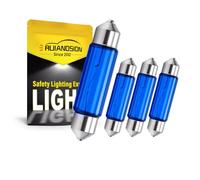 Ruiandsion 24V 10W Festoon Bulb 300LM 6000K White Non-Polarity IP65 - Compatible with 41mm Truck SUV RV Festoon Socket - 4-Pack for Interior Lighting