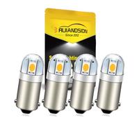Ruiandsion 24V BA9S LED Bulb Warm White BA9 53 57 1895 64111 3030 2SMD Chips for Car Interior Side Door Courtesy Lights Map Lights Pack of 4