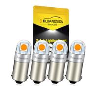 Ruiandsion 24V BA9S LED Bulb Yellow BA9 53 57 1895 64111 3030 2SMD Chips for Car Interior Side Door Courtesy Lights Map Lights Pack of 4