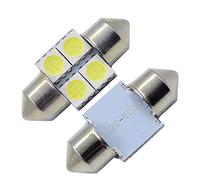 Ruiandsion 28mm Festoon LED Bulbs 12V 5050 4SMD Chipsets 6000K Bulbs for Auto Interior Dome Map Light Lamp Bulbs (Pack of 2)