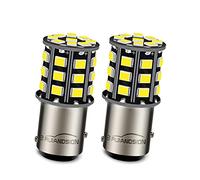 Ruiandsion 2pcs 1157 LED Bulb White 10-30V 2357 2057 7528 1034 BAY15D Dual Function 2835 33SMD LED Chipsets Replacement for Backup Reverse Tail Lights,Non-Polarity