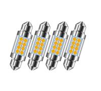 Ruiandsion 2PCS 39mm Festoon LED Bulbs, 6-30V Non-Polarity 800LM 2525 8SMD Canbus Error Free Car Interior Lights,4300K Warm White for Dome Map Door Boot Number Plate Light, 12V 24V Universal