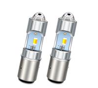 Ruiandsion 2PCS BA20D LED Motorcycle Lights 6V Non Polarity 3570 3SMD Chipset Built-in Driver High Beam White Low Beam Yellow LED Front Light Bulb Replacement for Motorbike Bulb