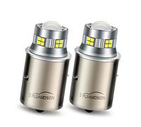 Ruiandsion 2pcs BA20S LED Motorcycle Headlight Bulbs White 10-30V Super Bright 2016 20SMD Chips LED Bulb for Motorbike Headlight