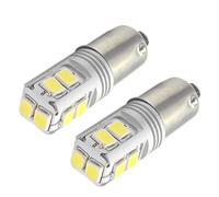 Ruiandsion 2pcs BA9S LED Bulb Canbus 12-24V Super Bright 3030 10SMD Chipset 6000K White LED Bulb for Car Interior Side Door Courtesy Lights Map Lights,Non-polarity