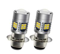 Ruiandsion 2pcs H6M LED Motorbike Headlight Bulb DC 6V 12V Universal Super Bright 3030 22SMD Chips 6-30V P15D Motorcycle LED Headlight Bulb with High Low Beam,Yellow