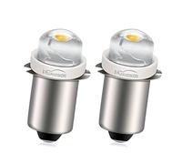 Ruiandsion 2pcs P13.5S LED Bulb 6V 0.5W Warm White LED Light Bulb Torch Headlight Mini Head Lamp Flashlight,Non-Polar fit Both Negative Earth and Positive Earth