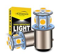 Ruiandsion 2PCS Warm White LED 1157 BAY15D LED Bulbs P21/5W AC 6-30V 6V 12V 24V No-Polar Replacement bulbs for Reversing, Brake, Tail Lights, and RV Camper Interior Lighting