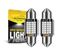 Ruiandsion 31mm LED Dome Light Bulbs 10-30V Extremely Bright DE3175 DE3021 DE3022 LED Festoon Light Bulbs Canbus Error Free Replacement for Cars Trucks Interior Map Dome Lights,Green (Pack of 2)