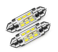 Ruiandsion 36mm LED Dome Light DC 6V Super Bright 6418 DE3423 C5W LED Festoon Light Bulbs Replacement for Car Interior Dome Map Lights, White (Pack of 2)