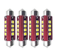 Ruiandsion 42mm LED Festoon Bulbs White, 211-2 212-2 578 LED Bulb 3030 16SMD 10-30V for Car Interior Dome Map Door Courtesy License Plate Lights (Pack of 4)