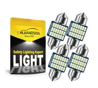 Ruiandsion 4pcs Super Bright 28mm 29mm Festoon LED Bulbs,3014 21SMD Ice Blue, Error-Free for Car Dome Map Vanity Mirror Lights - Plug & Play, Non-Polarity