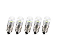 Ruiandsion 5 PCS E10 LED Bulbs 220V 230V AC White E10 Edison Screw Base Socket LED Bulb for Closet Garden Balcony Landscape Lights