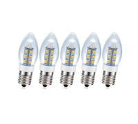 Ruiandsion 5 PCS E17 LED Refrigerator Lights Warm White AC 200-240V 2W 2835 13SMD Chipset LED Light Bulb for Temple Chandeliers Fridge Light Bulb